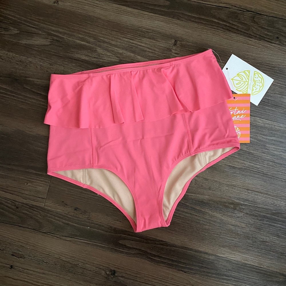 Kortni Jeane Peplum Bottoms in Strawberry Pink